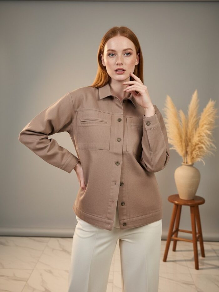 کت زنانه کتان مدل لانا كد 019